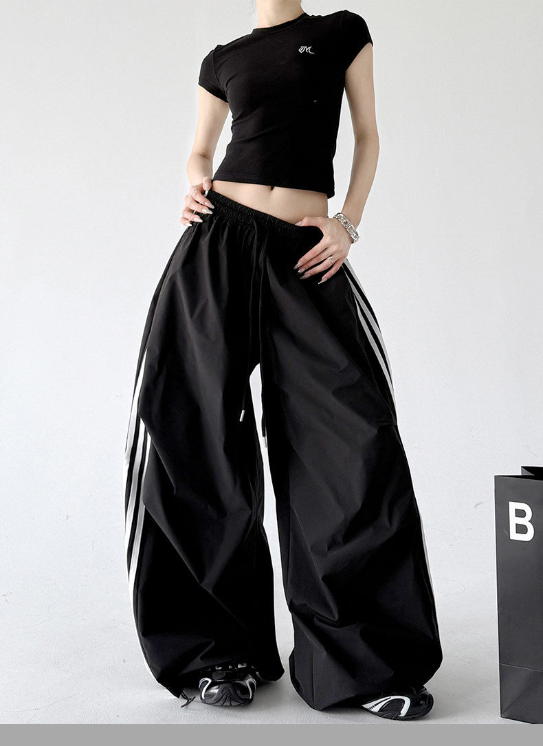Black Triple Side Stripes Training Pants