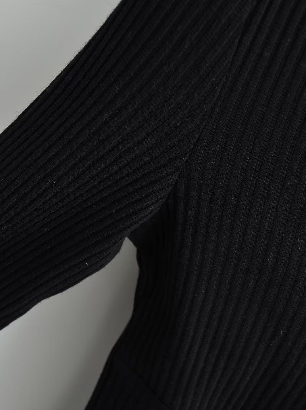 Black Two-Piece Illusion Long Sleeve Top