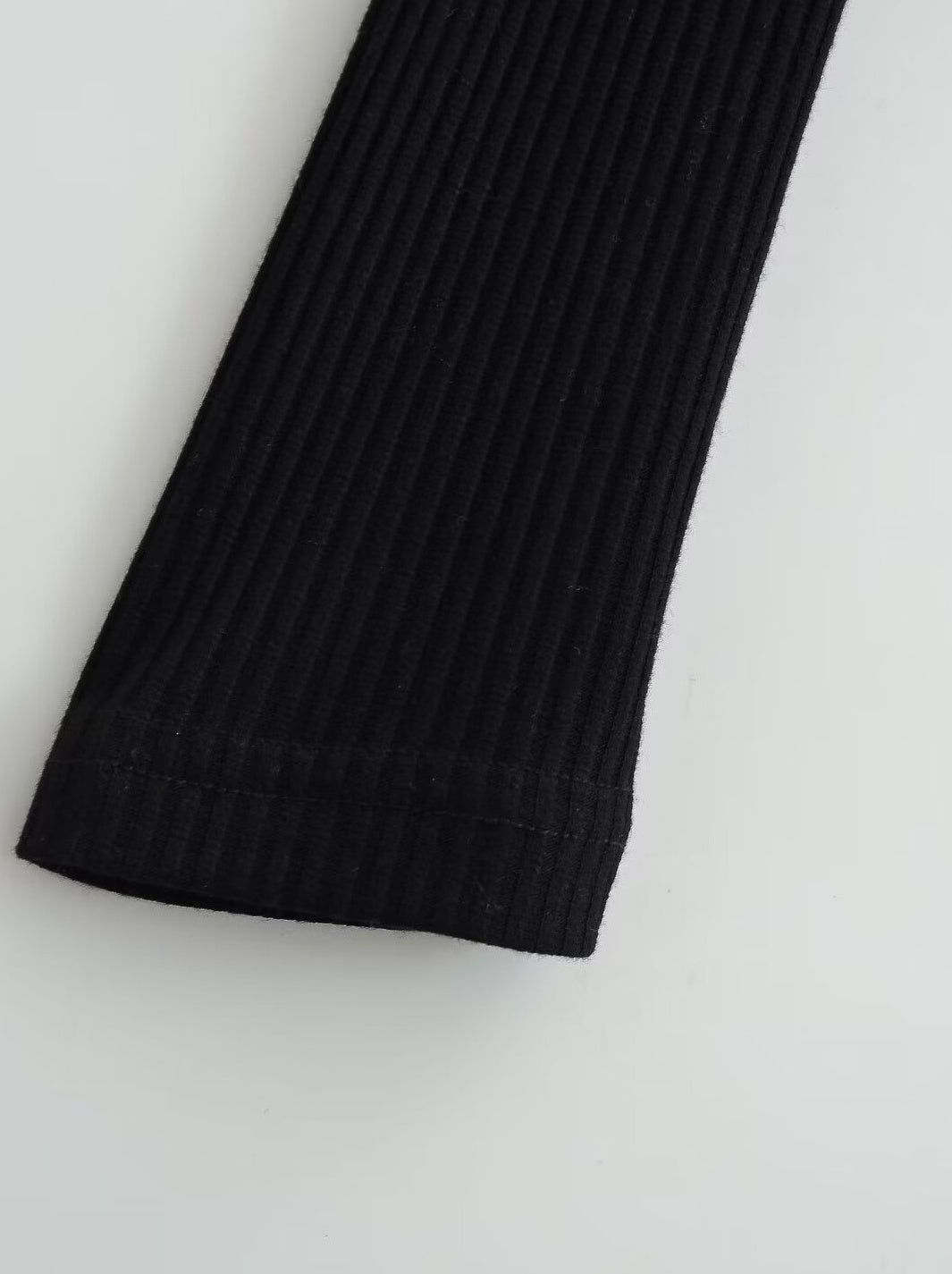 Black Two-Piece Illusion Long Sleeve Top
