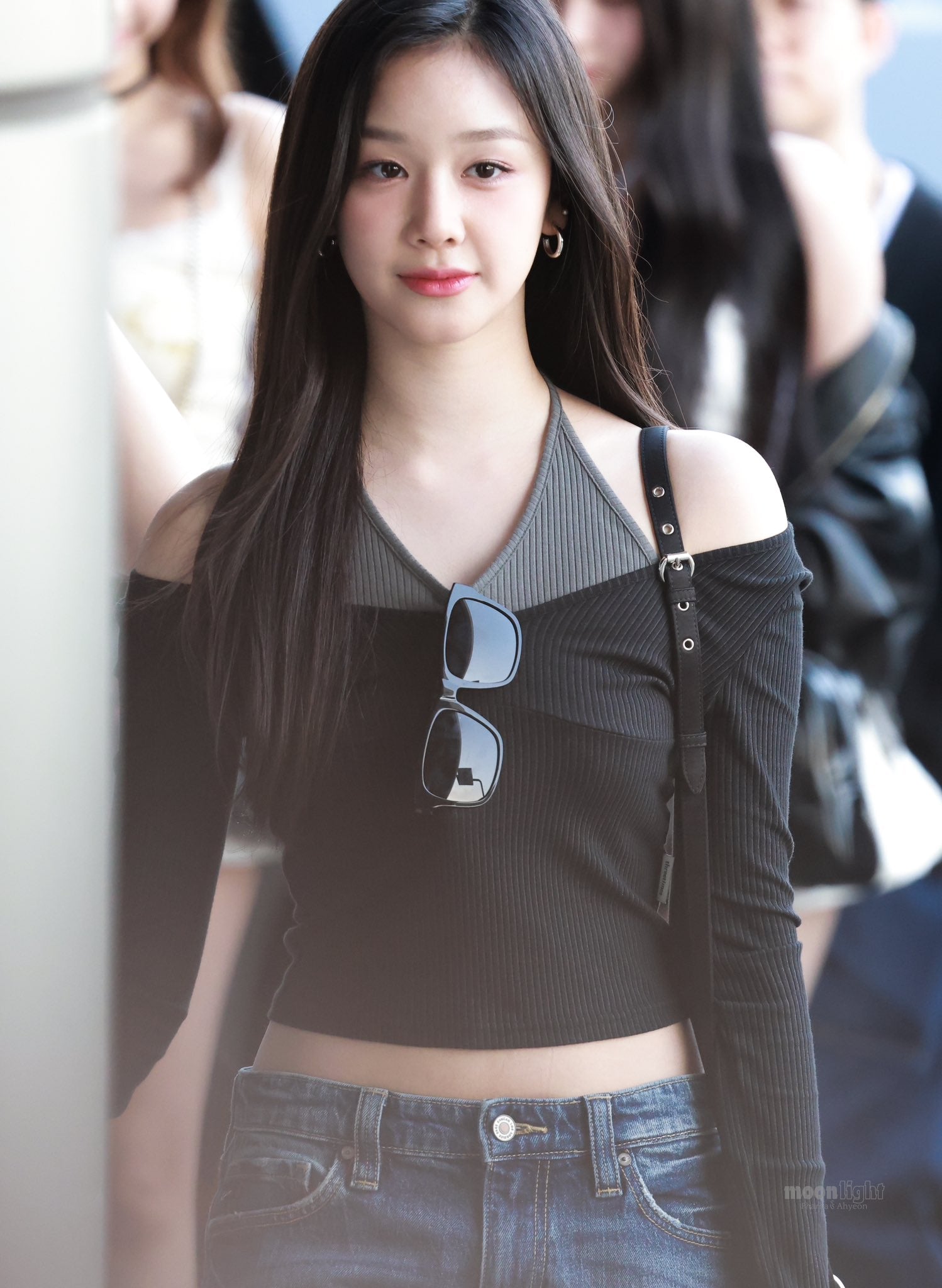Black Two-Piece Illusion Long Sleeve Top