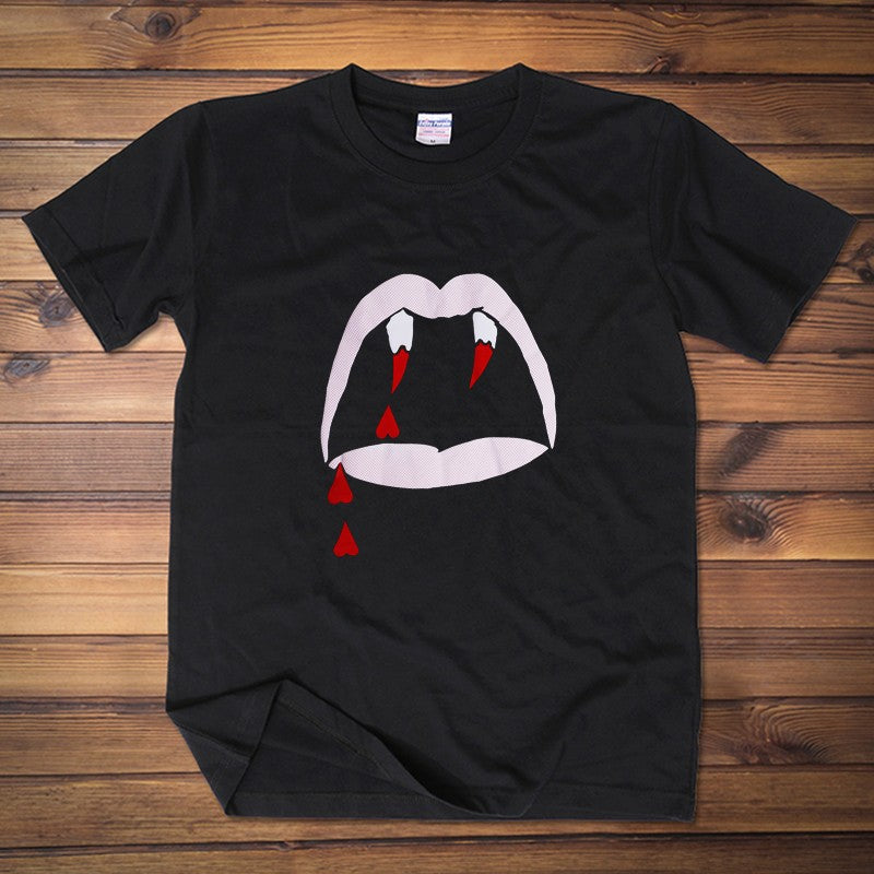 Black Vampire Fangs T-Shirt