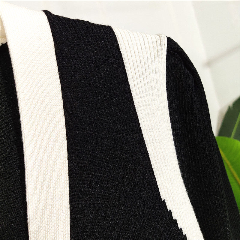 Black Vest-Detailed Cardigan