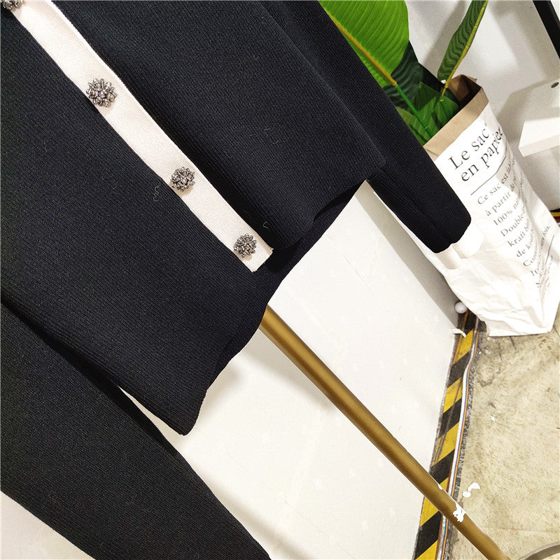 Black Vest-Detailed Cardigan