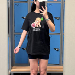 Black Vintage Puppy Graphic T-Shirt