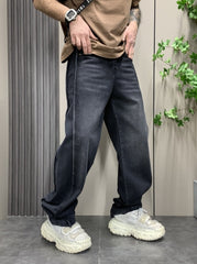 Black Washed Side Stitched Jeans