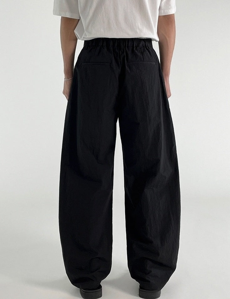 Black Wide Leg Casual Straight Trousers Korean Style