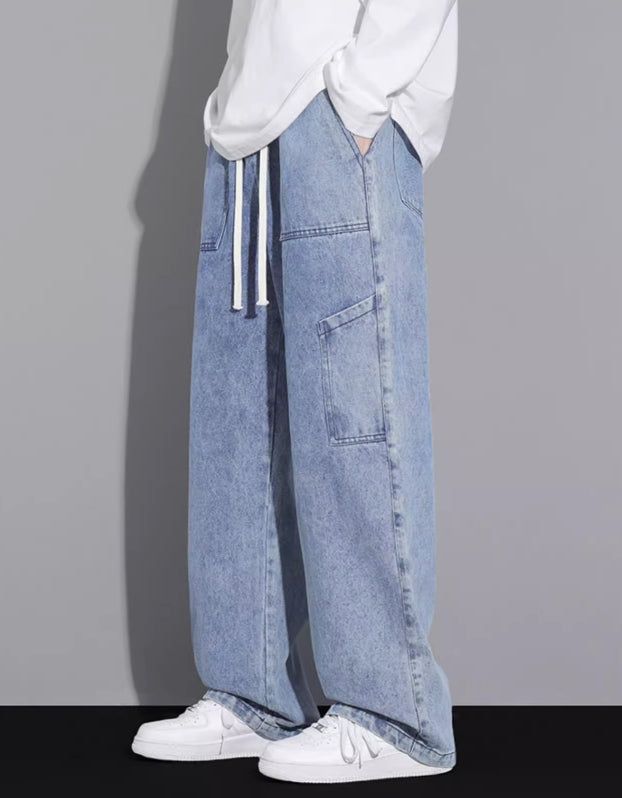 Blue Baggy Denim Jeans