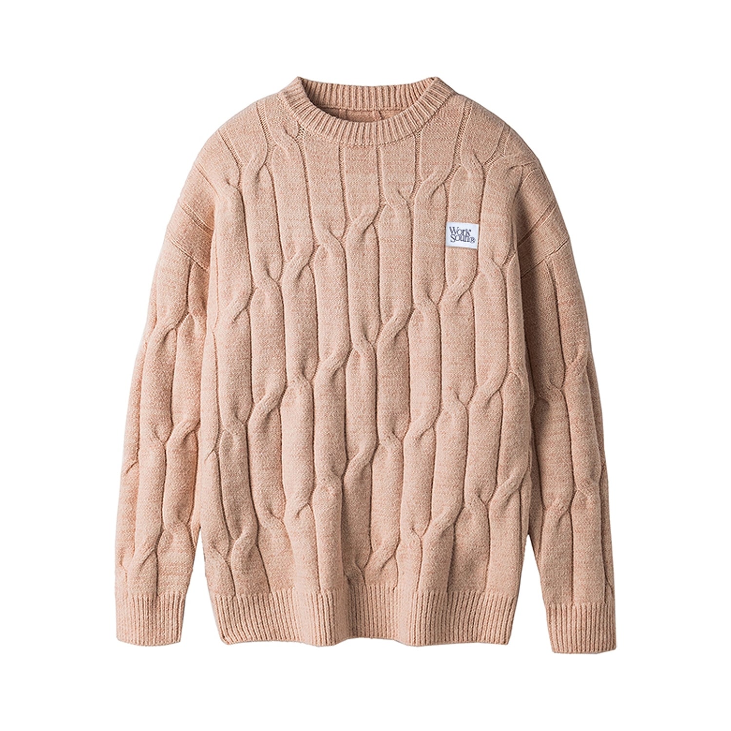 Blue Cable Knit Cozy Sweater Top