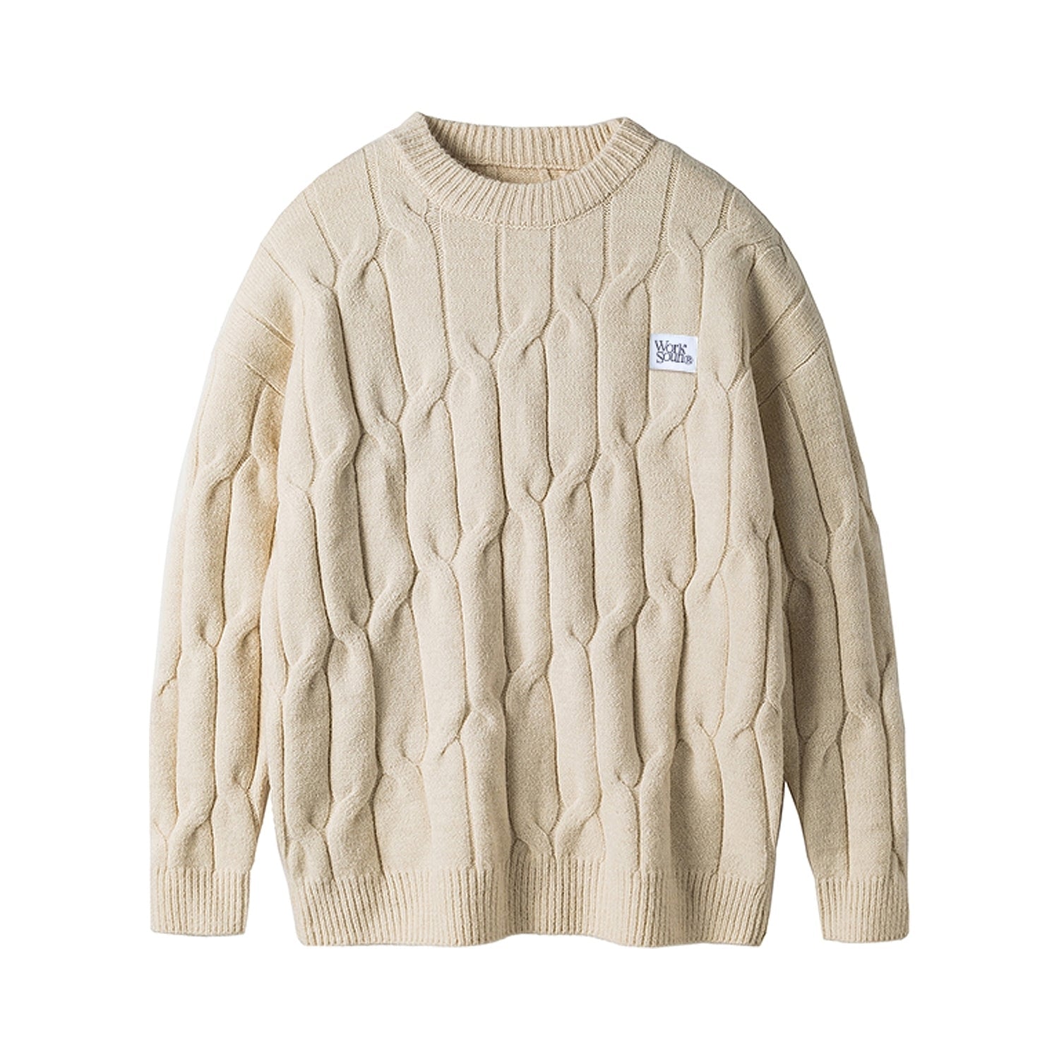 Blue Cable Knit Cozy Sweater Top