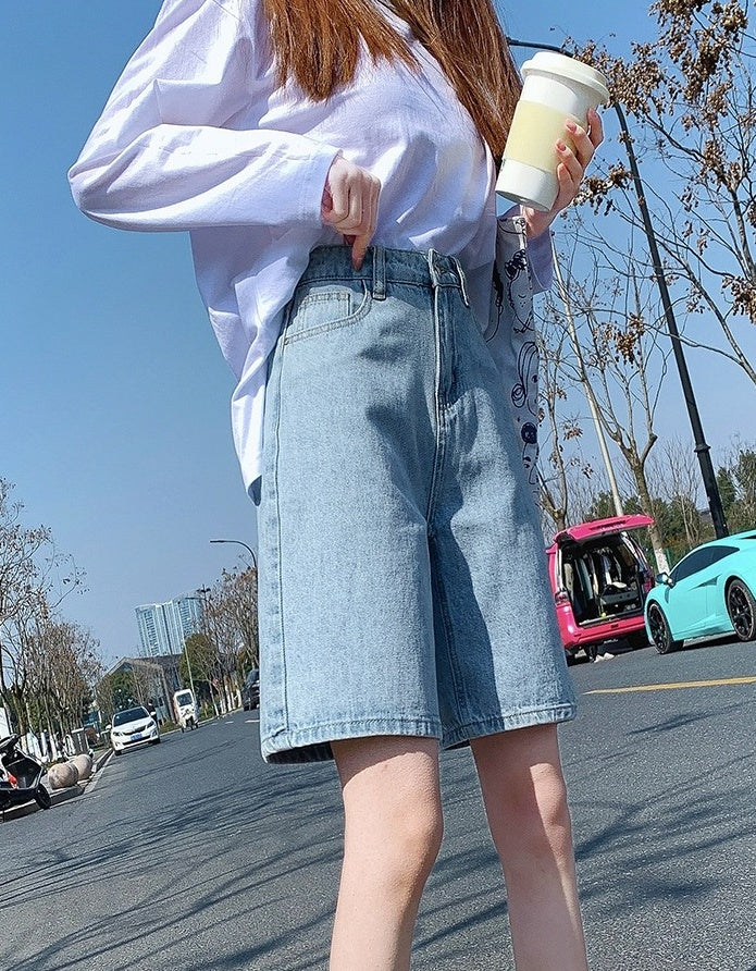 Blue Classic Denim Shorts