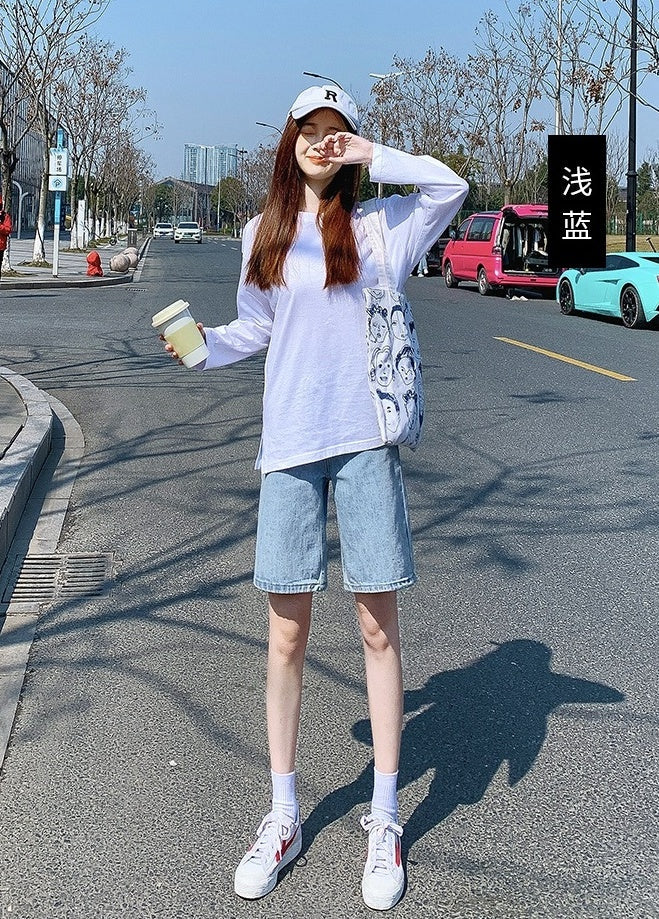 Blue Classic Denim Shorts