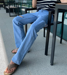 Blue Clean Ripped Jeans