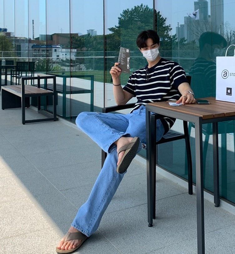 Blue Clean Ripped Jeans