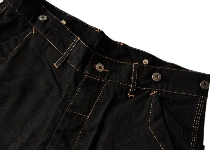 Blue Criss-Cross Stitched Loose Jeans