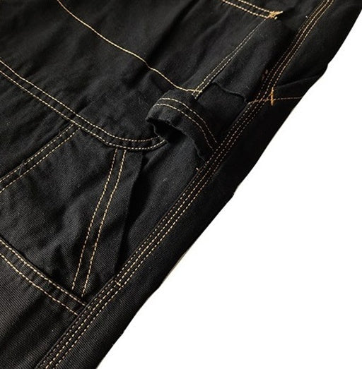 Blue Criss-Cross Stitched Loose Jeans
