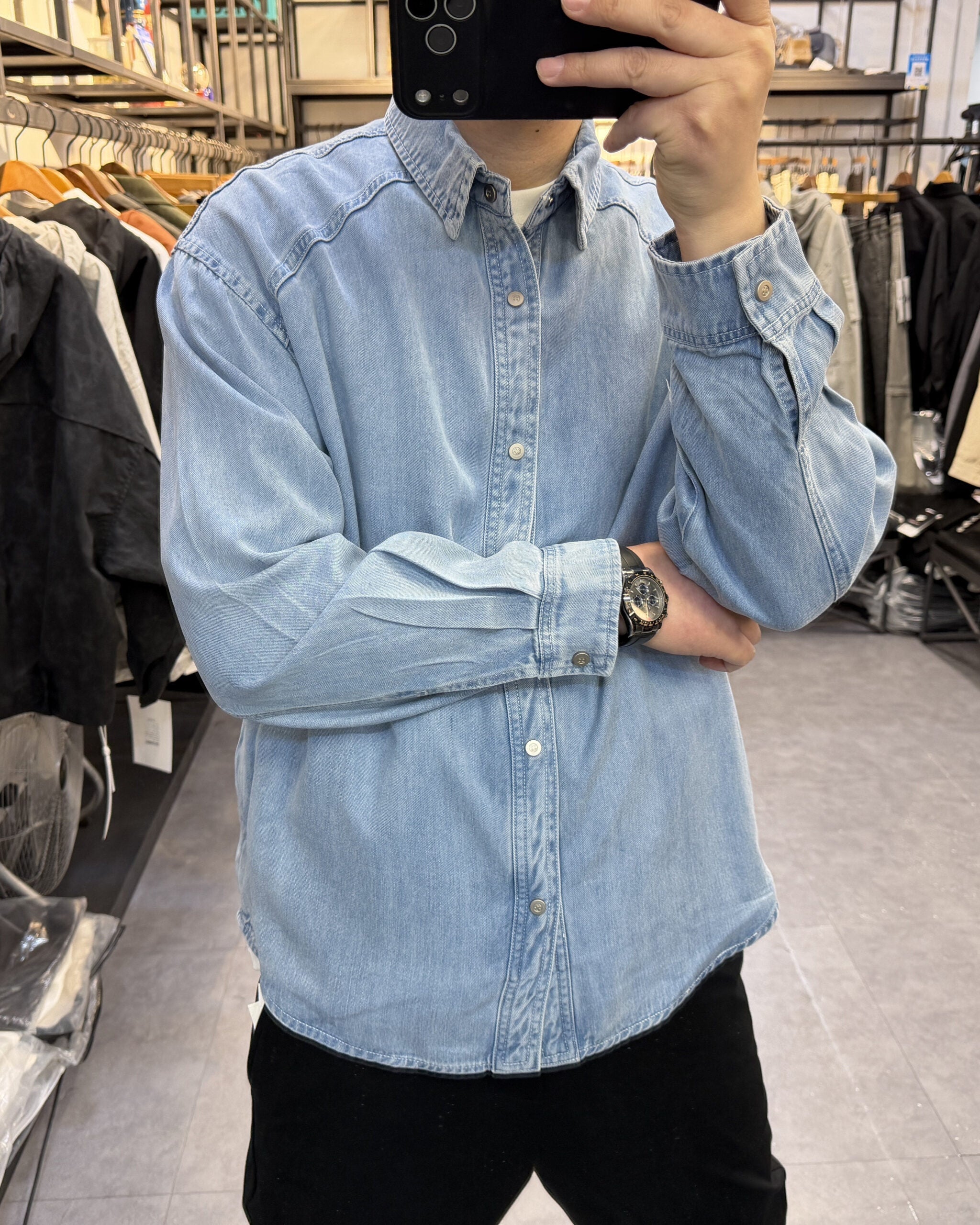 Blue Denim Basic Shirt