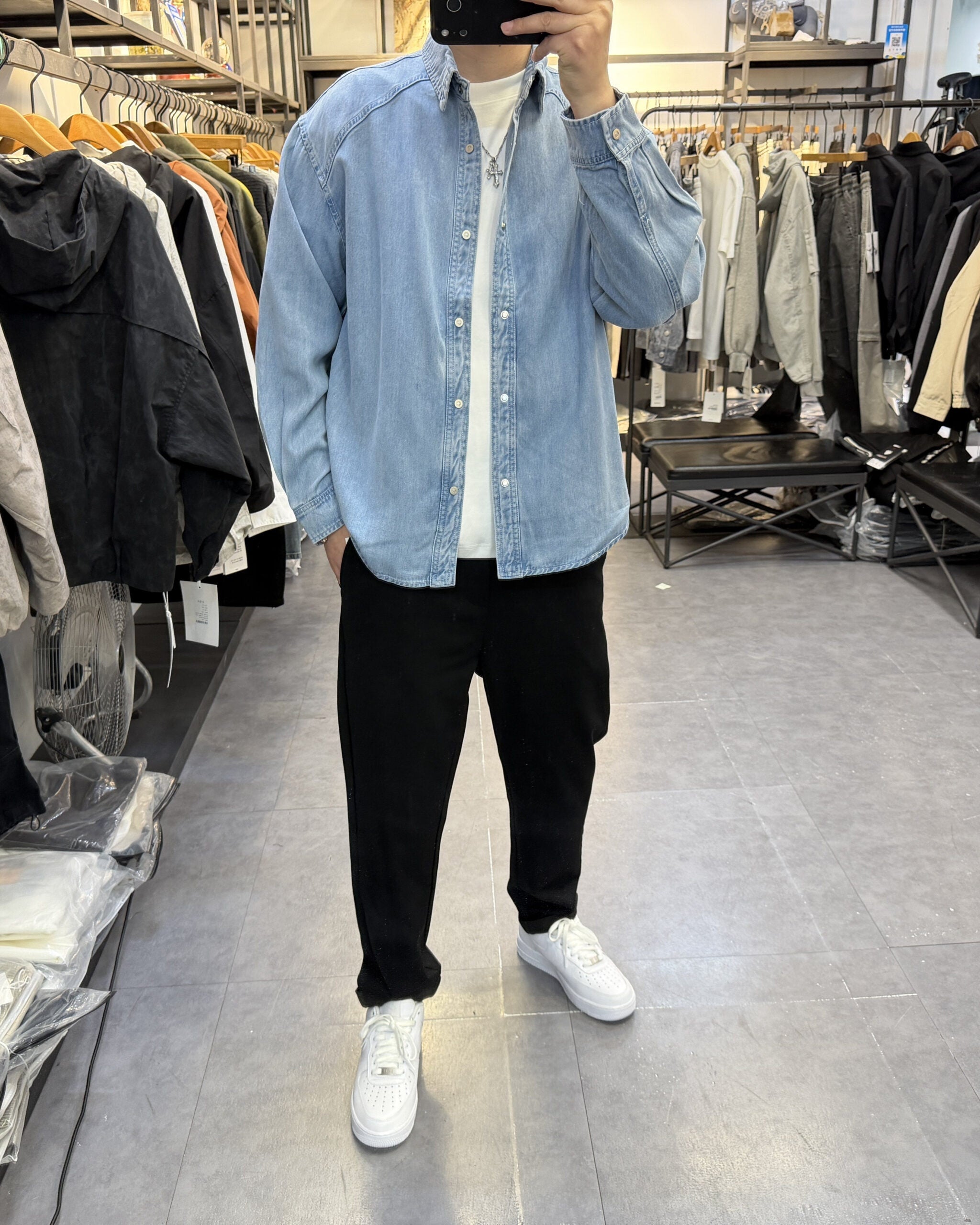 Blue Denim Basic Shirt