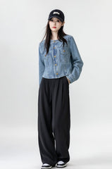 Blue Denim Jacket Casual Cardigan