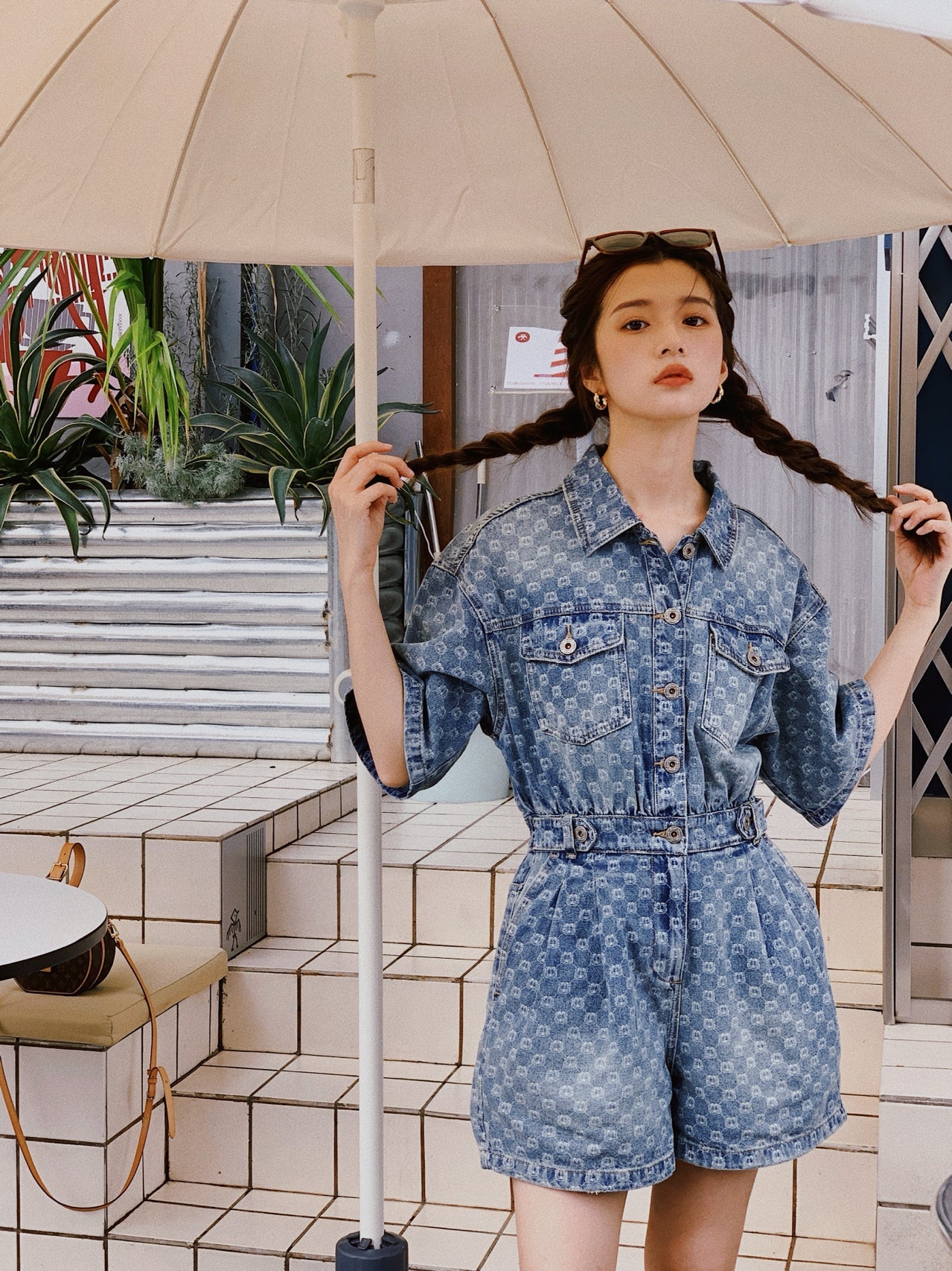 Blue Denim Jumpsuit