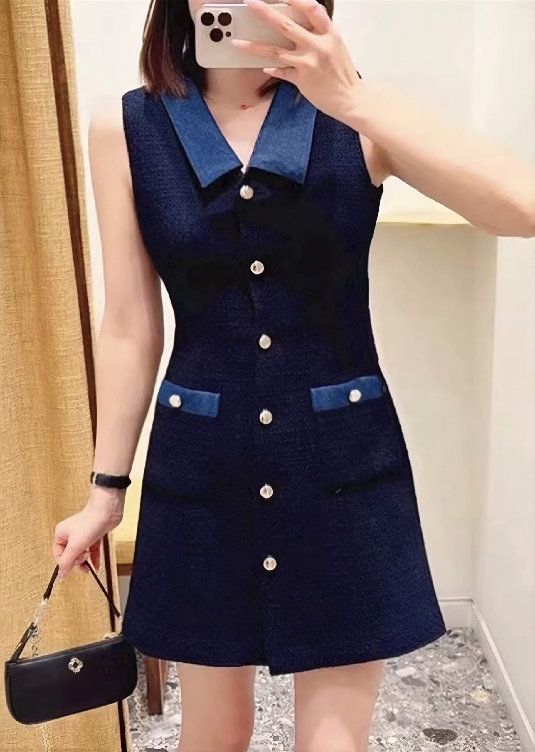 Blue Denim Mini Dress