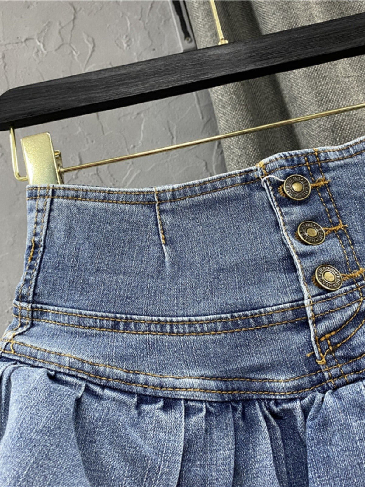 Blue Denim Ruffled Skort