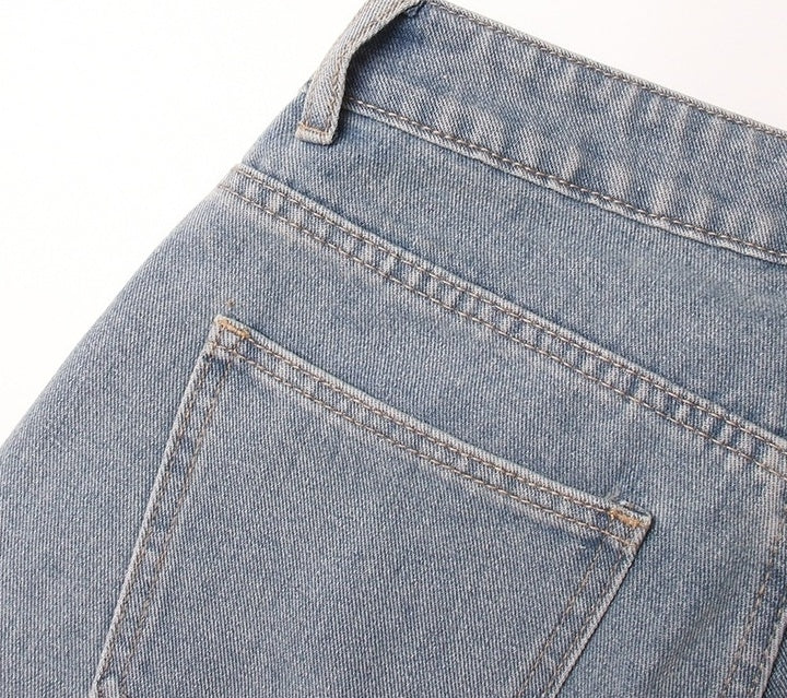 Blue Detachable Loose Jeans