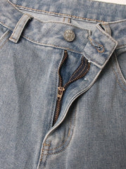 Blue Detachable Loose Jeans