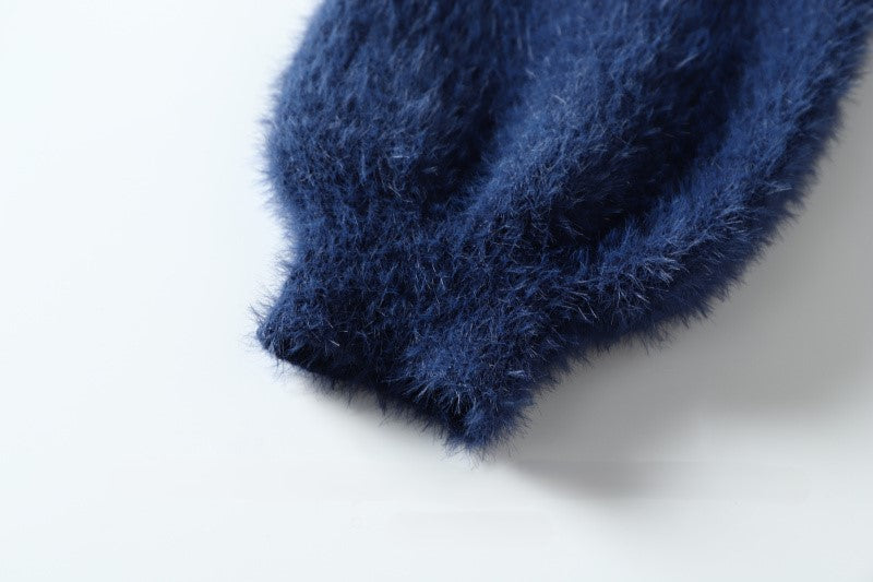 Blue “Don't Burn Our Futureâ€?Knit Sweater