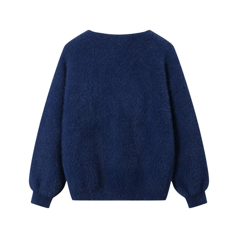 Blue “Don't Burn Our Futureâ€?Knit Sweater