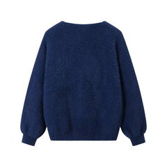 Blue “Don't Burn Our Futureâ€?Knit Sweater
