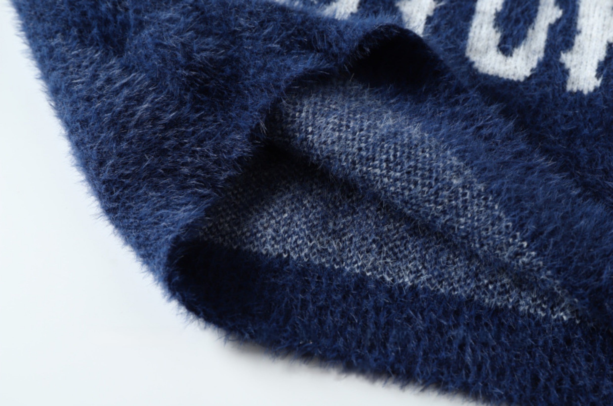 Blue “Don't Burn Our Futureâ€?Knit Sweater