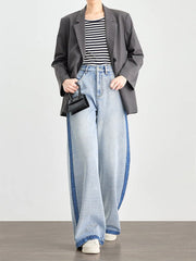 Blue Dual Tone Side Line Denim Jeans