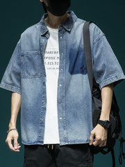 Blue Fade Pocket Denim Shirt