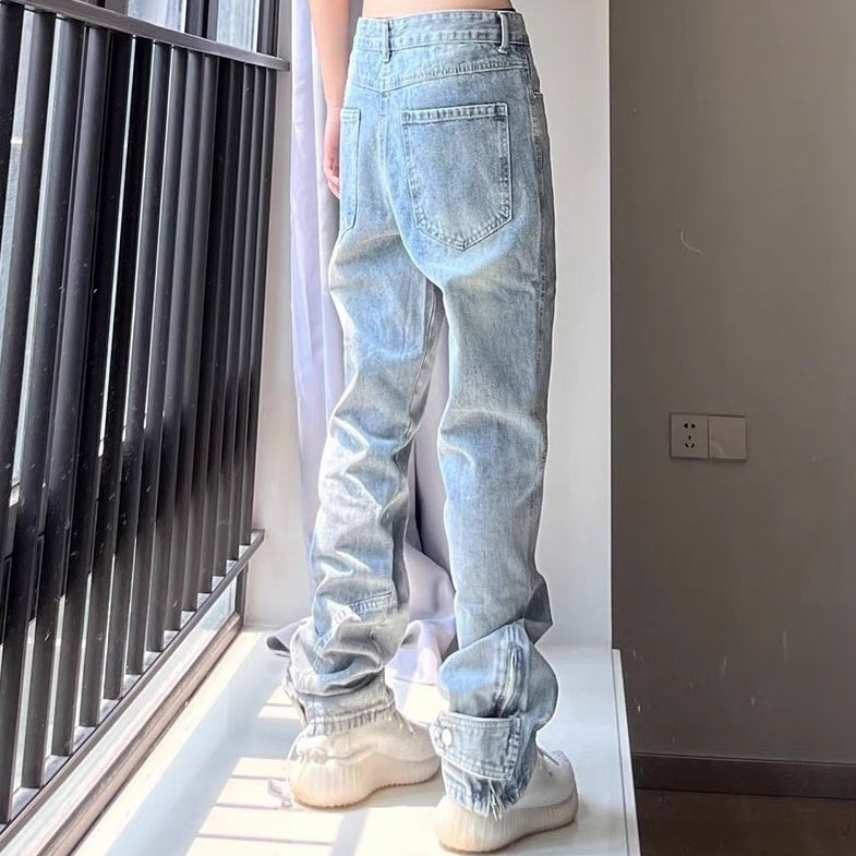 Blue Front Stitched Jeans