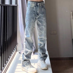 Blue Front Stitched Jeans