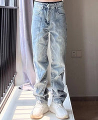 Blue Front Stitched Jeans