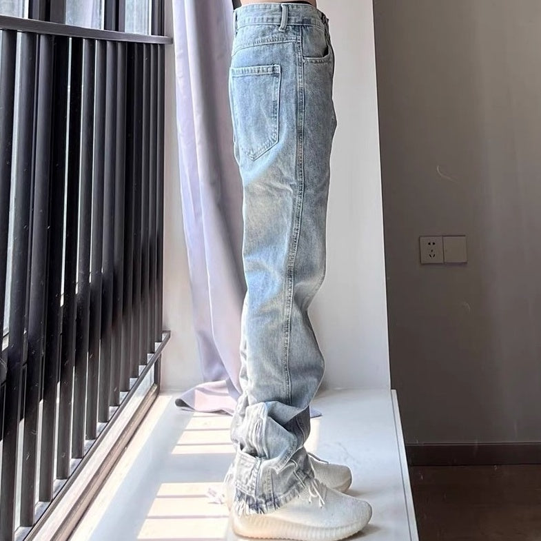Blue Front Stitched Jeans