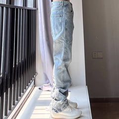 Blue Front Stitched Jeans