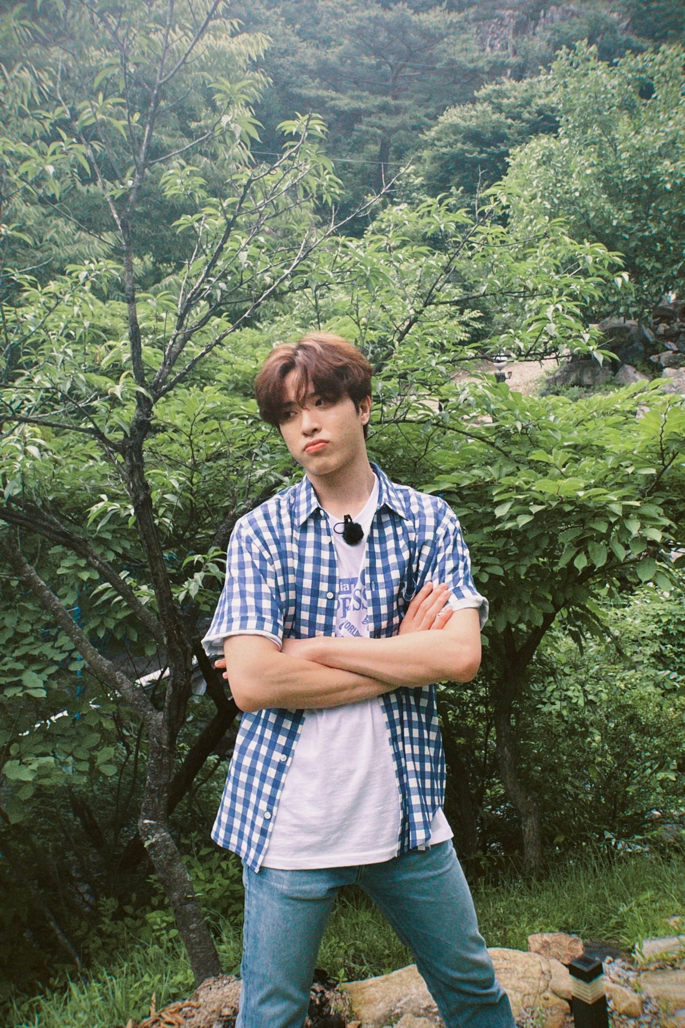 Blue Gingham Short Sleeves Shirt