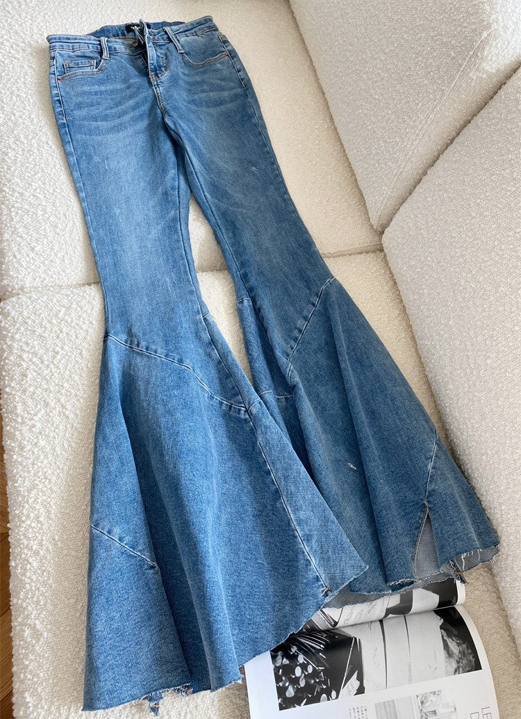 Blue Mermaid Flare Jeans