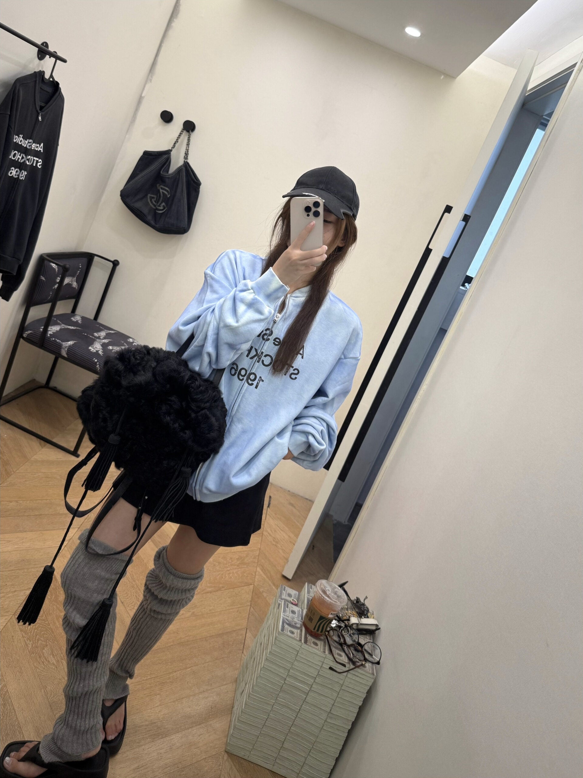 Blue Monogram Oversized Jacket