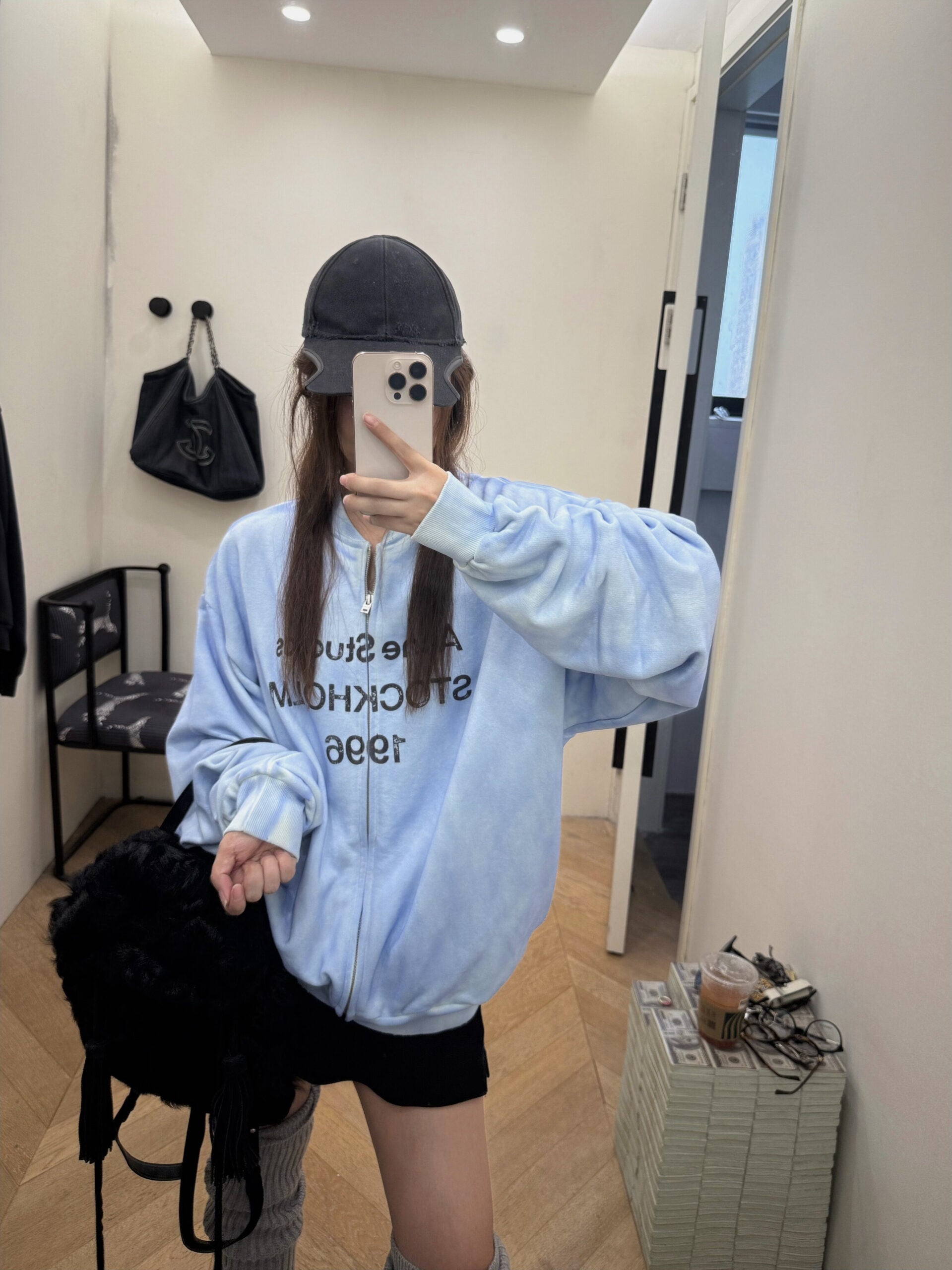 Blue Monogram Oversized Jacket