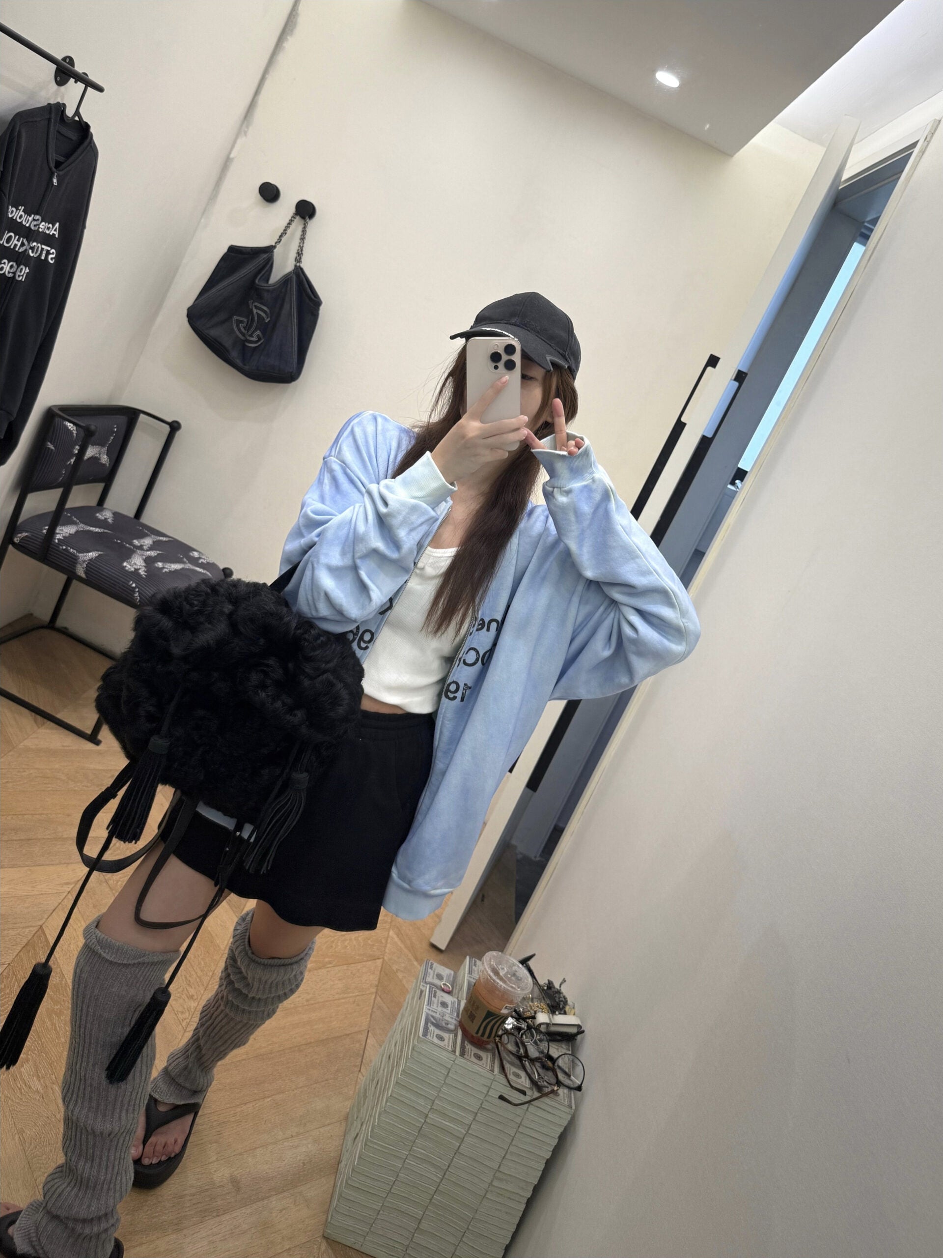 Blue Monogram Oversized Jacket