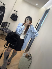 Blue Monogram Oversized Jacket