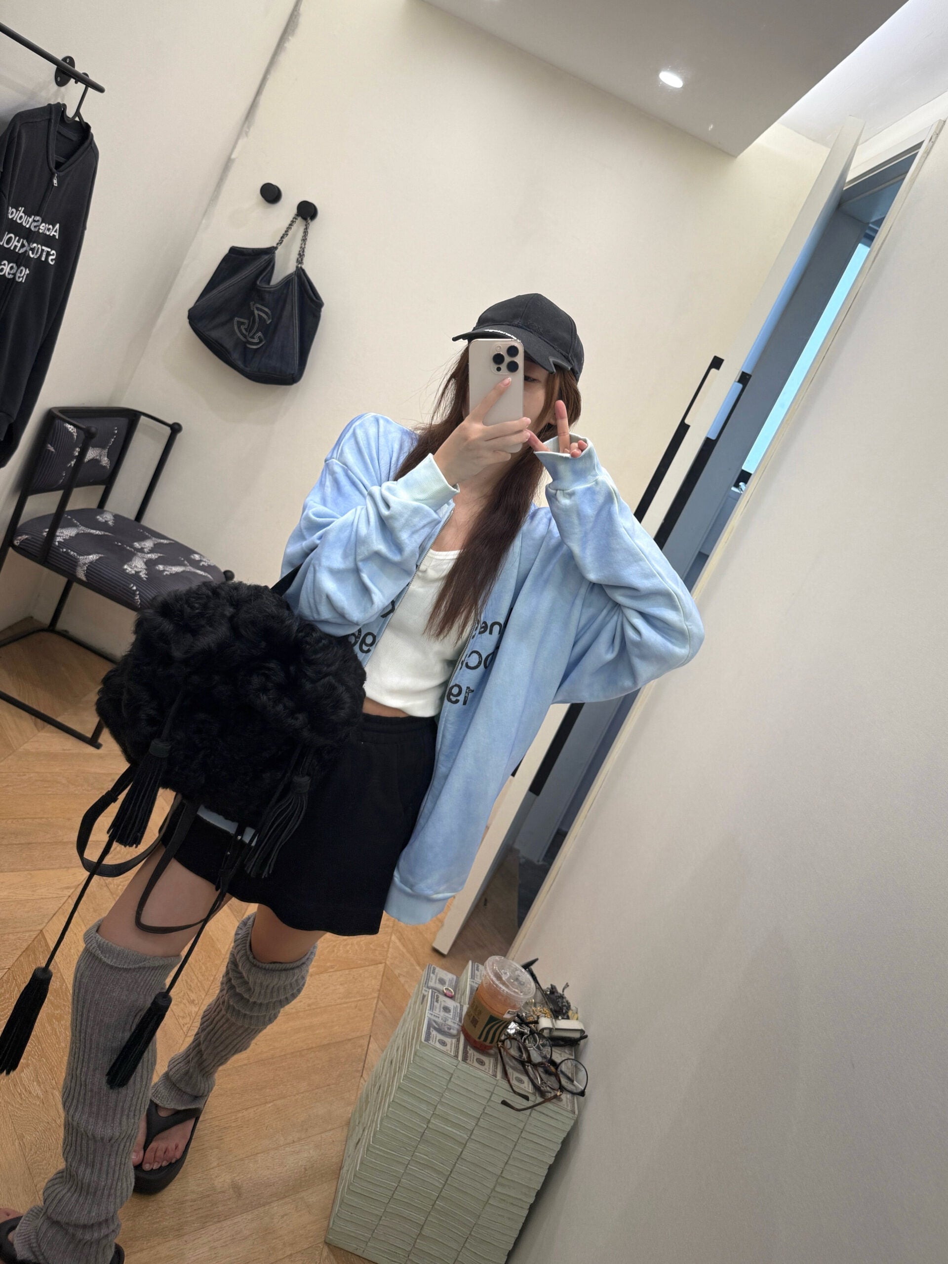 Blue Monogram Oversized Jacket
