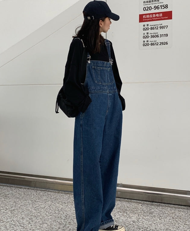 Blue Oversized Denim Jumper