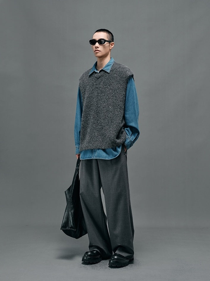 Blue Oversized Logo Patch Shirt