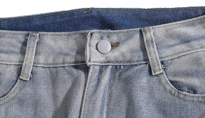 Blue Patched Dual Tone Jeans