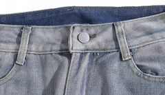 Blue Patched Dual Tone Jeans
