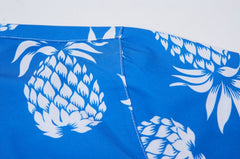 Blue Pineapple Pattern Shirt